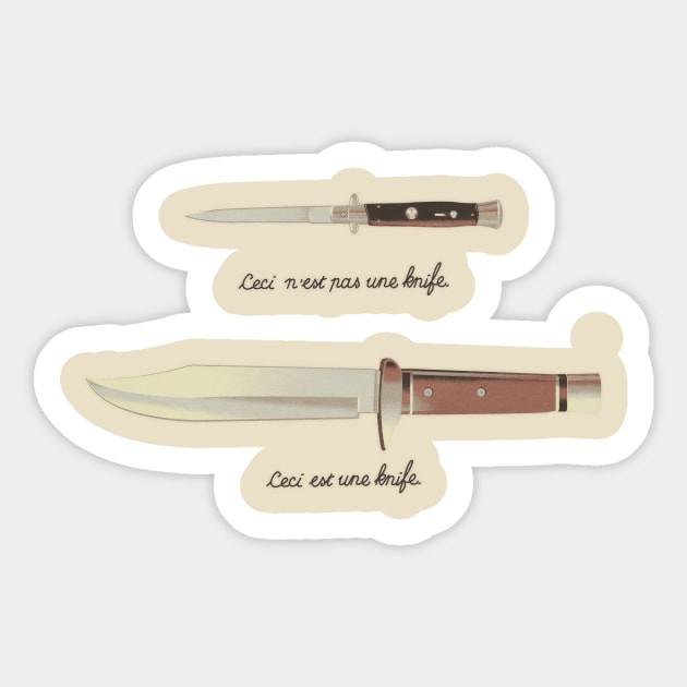 This Is Not a Knife Sticker by ptmilligan